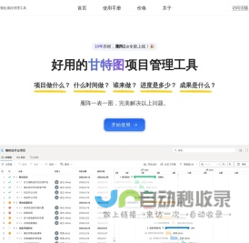 雁阵 - 好用的甘特图项目管理工具